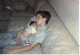 Mike sleeping with baby brother Mattson
